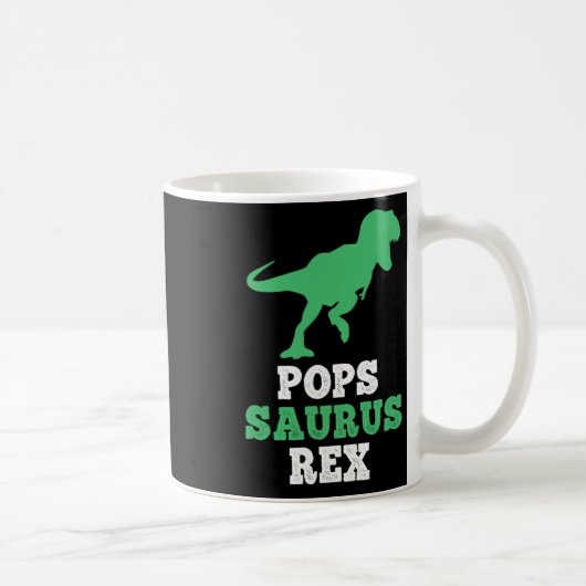 Pops-saurus Rex Dino Dinosaur Funny Popssaurus  コーヒーマグカップ (右)