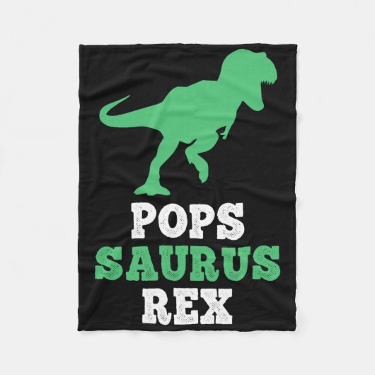 Pops-saurus Rex Dino Dinosaur Funny Popssaurus  フリースブランケット (正面)