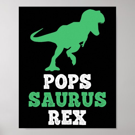 Pops-saurus Rex Dino Dinosaur Funny Popssaurus  ポスター (正面)
