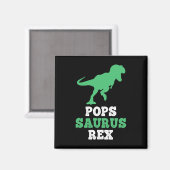 Pops-saurus Rex Dino Dinosaur Funny Popssaurus  マグネット (正面/裏面)