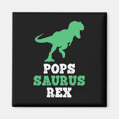 Pops-saurus Rex Dino Dinosaur Funny Popssaurus  マグネット (正面)