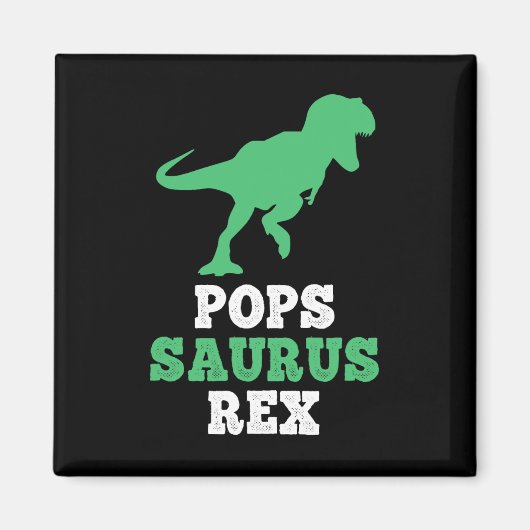 Pops-saurus Rex Dino Dinosaur Funny Popssaurus  マグネット (正面)