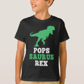 Pops-saurus Rex Dino Dinosaur Funny Popssaurus  Tシャツ (正面)