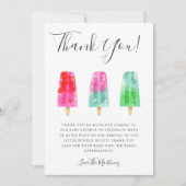 Popsicleカラフルベビーシャワーありがとう サンキューカード (正面)