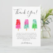 Popsicleカラフルベビーシャワーありがとう サンキューカード (スタンド正面)