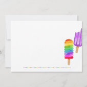 Popsicle夏の招待状、夏のパーティー地区 招待状 (裏面)