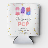 Popsicle 赤ちゃん誕生の準備OK ベビーシャワー 缶クーラー (正面)