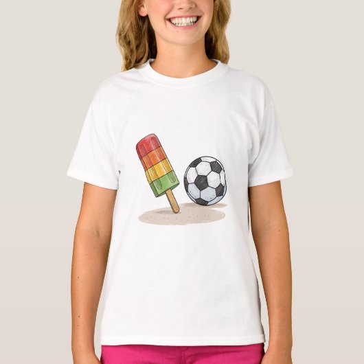 Popsicle and soccer ball tシャツ (正面)