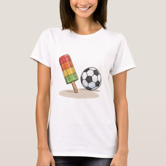 Popsicle and soccer ball tシャツ (正面)