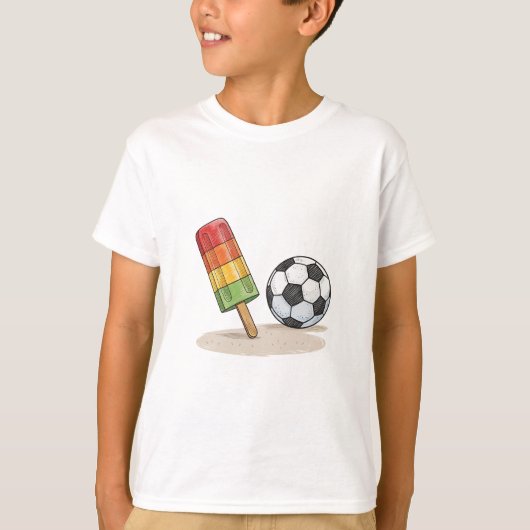 Popsicle and soccer ball tシャツ (正面)