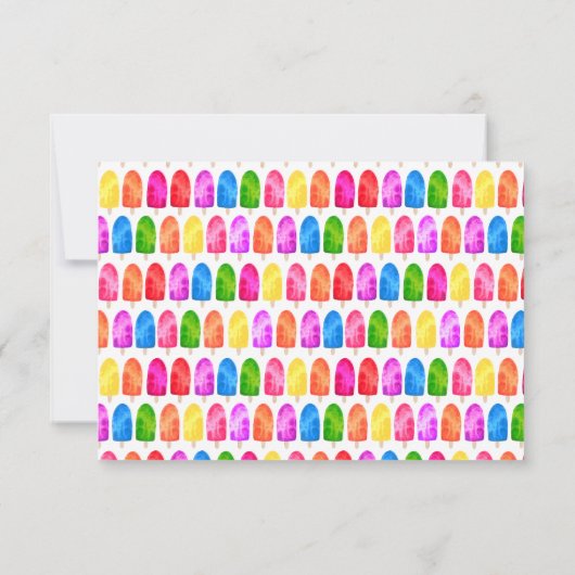 Popsicle Baby Showerありがとう サンキューカード (裏面)