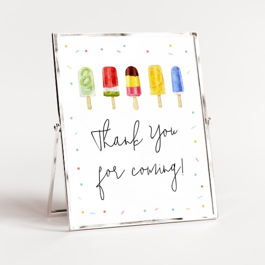 Popsicle Baby Shower Thank 来 for ポスター