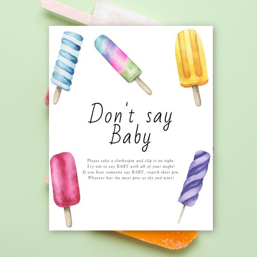 Popsicle - Don't say baby ポスター