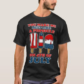 Popsicle Fourth of July USA Flag Independence Day Tシャツ (正面)