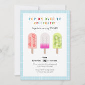 Popsicle Party 招待状 (正面)
