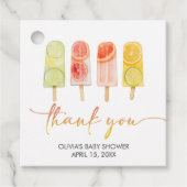 Popsicle Ready to Pop Baby Shower フェイバータグ (正面)