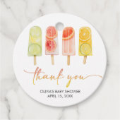 Popsicle Ready to Pop Baby Shower フェイバータグ (正面)
