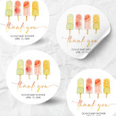 Popsicle Ready to Pop Baby Shower ラウンドシール