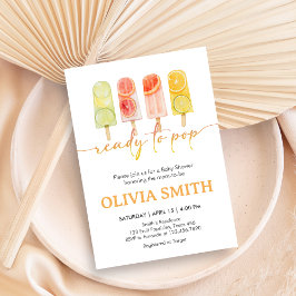 Popsicle Ready to Pop Baby Shower 招待状