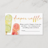 Popsicle Ready to Pop Baby Shower Diaper Raffle エンクロージャーカード (正面)