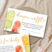 Popsicle Ready to Pop Baby Shower Diaper Raffle エンクロージャーカード