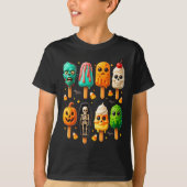 Popsicle Summer Spooky Halloween Ice Cream Summer- Tシャツ (正面)