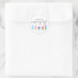 Popsicle Thank Party Fever Stickers ラウンドシール