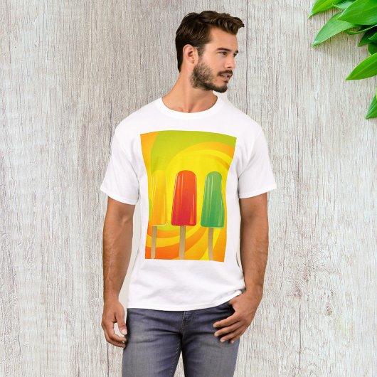 PopsiclesイエローレッドグリーンMens Tシャツ