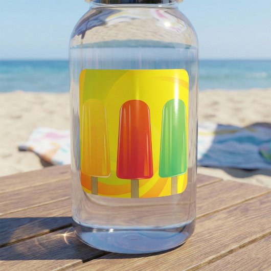 Popsiclesステッカー スクエアシール