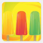 Popsiclesステッカー スクエアシール (正面)