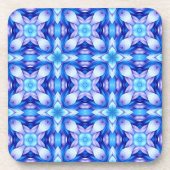 Popular captivating pattern in blue and violet コースター (正面)