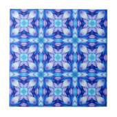 Popular captivating pattern in blue and violet タイル (正面)