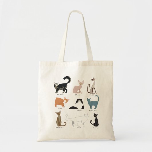 Popular Cat Breeds Tote トートバッグ (正面)