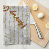 Popular Christmas Luxury Christmas Trees キッチンタオル (四つ折り)