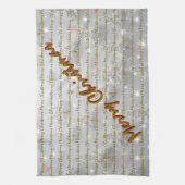 Popular Christmas Luxury Christmas Trees キッチンタオル (縦)