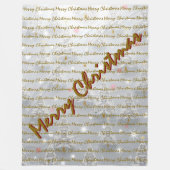 Popular Christmas Luxury Christmas Trees フリースブランケット (正面)