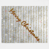 Popular Christmas Luxury Christmas Trees フリースブランケット (正面(横))