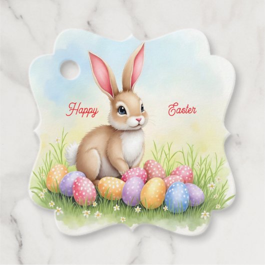 Popular Cute Easter Bunny And Eggs Collection フェイバータグ (正面)