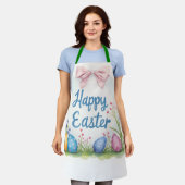 Popular Easter Eggs Beautiful Collection エプロン (着用した状態)