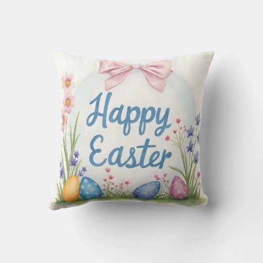 Popular Easter Eggs Beautiful Collection クッション (裏面)