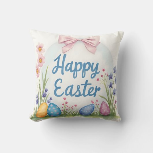 Popular Easter Eggs Beautiful Collection クッション (正面)