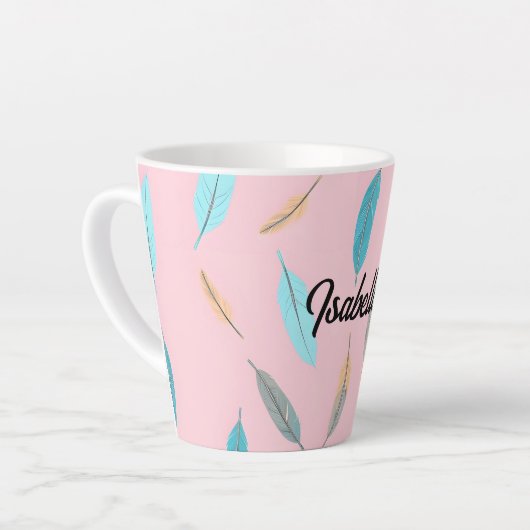 Popular Feathers Luxury Boho Collection カフェラテマグ (左アングル)