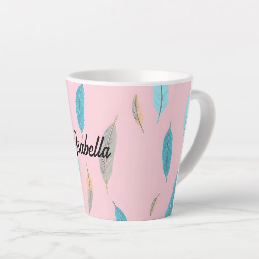 Popular Feathers Luxury Boho Collection カフェラテマグ (右アングル)