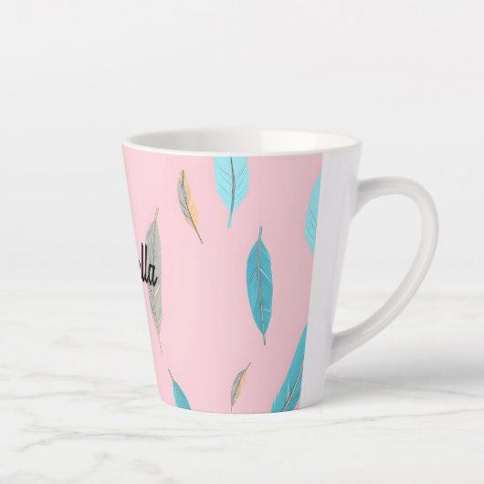 Popular Feathers Luxury Boho Collection カフェラテマグ (右)