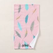 Popular Feathers Luxury Boho Collection バスタオルセット (ハンドタオル)