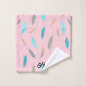 Popular Feathers Luxury Boho Collection バスタオルセット (ウォッシュタオル)