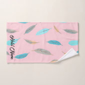 Popular Feathers Luxury Boho Collection バスタオルセット (ハンドタオル)