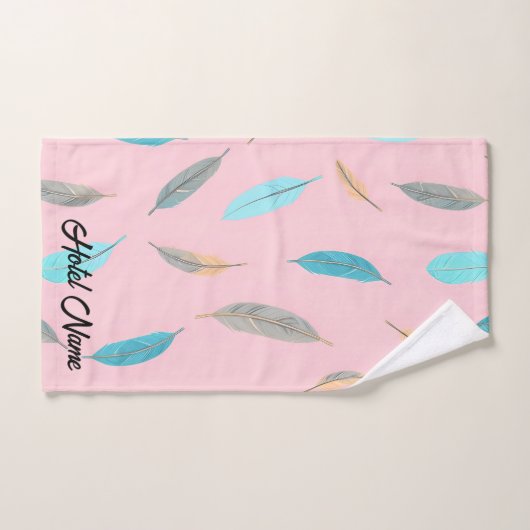 Popular Feathers Luxury Boho Collection バスタオルセット (ハンドタオル)