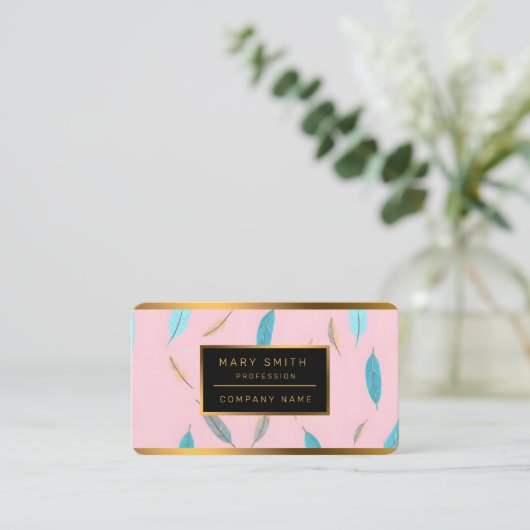 Popular Feathers Luxury Boho Collection 名刺 (スタンド正面)