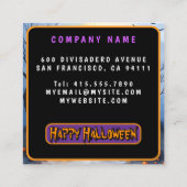 Popular Halloween Spooky Cute Collection スクエア名刺 (裏面)